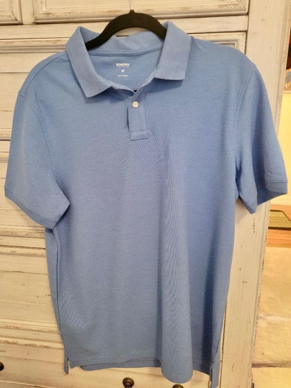 SONOMA Men's Light Blue Golf Polo Shirt Size Medium